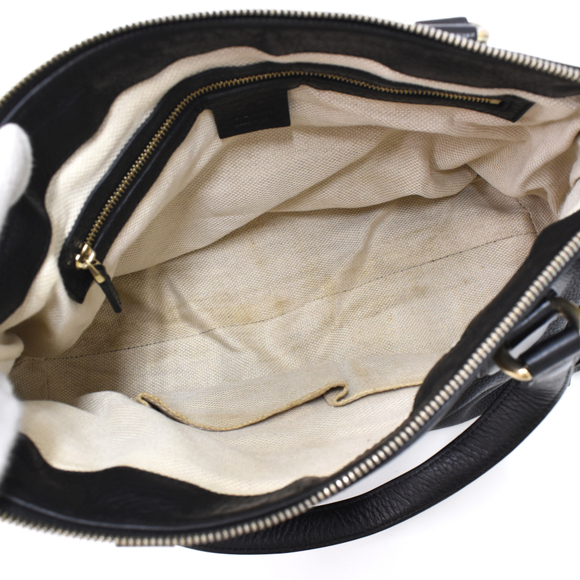 Gucci 2way Handbag Shoulder Bag Soho Interlocking G Leather Black - Picture 6 of 6